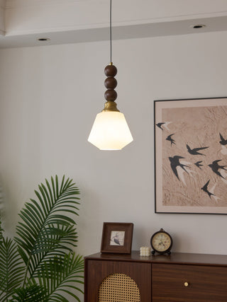 Vothaila Suspension en Verre Vintage et Bois