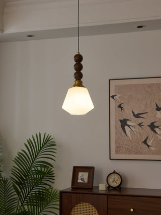 Vothaila Suspension en Verre Vintage et Bois