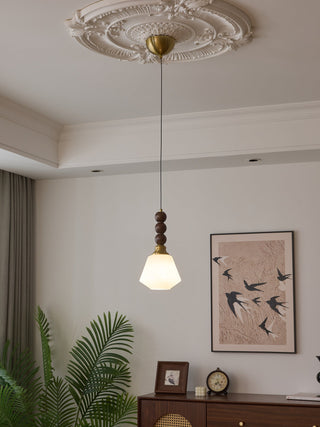 Vothaila Suspension en Verre Vintage et Bois