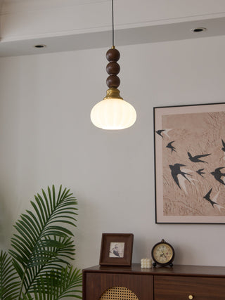 Vothaila Suspension en Verre Vintage et Bois