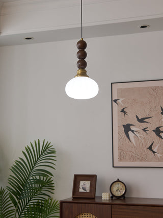 Vothaila Suspension en Verre Vintage et Bois