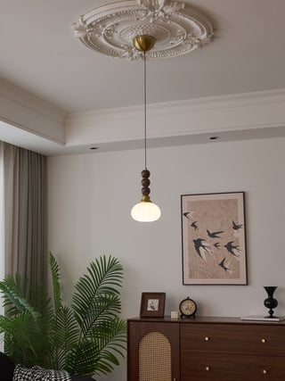 Vothaila Suspension en Verre Vintage et Bois