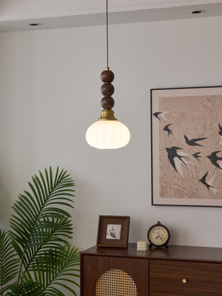 Vothaila Suspension en Verre Vintage et Bois