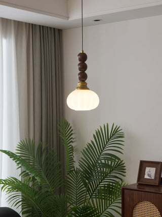 Vothaila Suspension en Verre Vintage et Bois