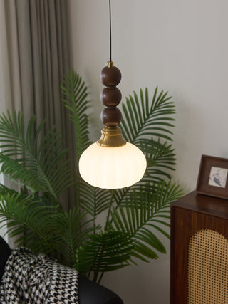 Vothaila Suspension en Verre Vintage et Bois