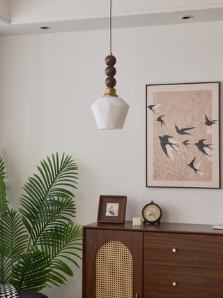Vothaila Suspension en Verre Vintage et Bois