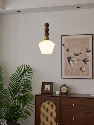 Vothaila Suspension en Verre Vintage et Bois