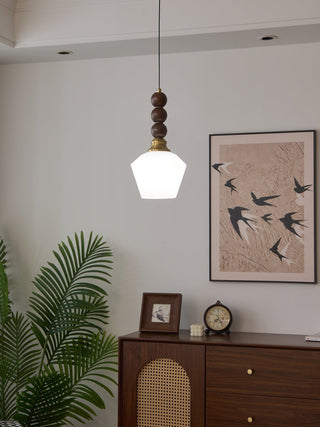 Vothaila Suspension en Verre Vintage et Bois