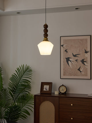 Vothaila Suspension en Verre Vintage et Bois
