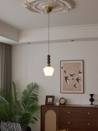 Vothaila Suspension en Verre Vintage et Bois