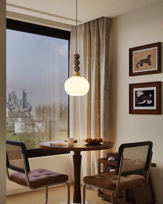 Vothaila Suspension en Verre Vintage et Bois