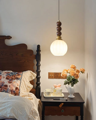 Vothaila Suspension en Verre Vintage et Bois