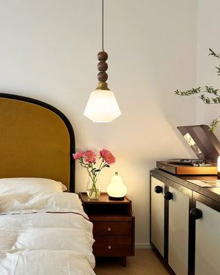 Vothaila Suspension en Verre Vintage et Bois