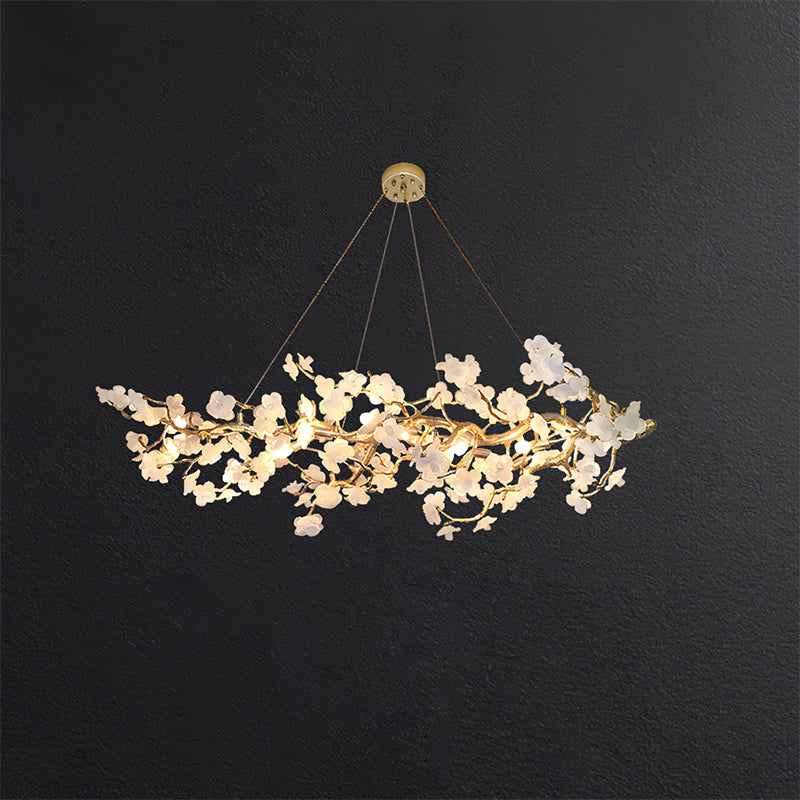 Farringstone Lustre Linéaire Sculptural À Fleurs