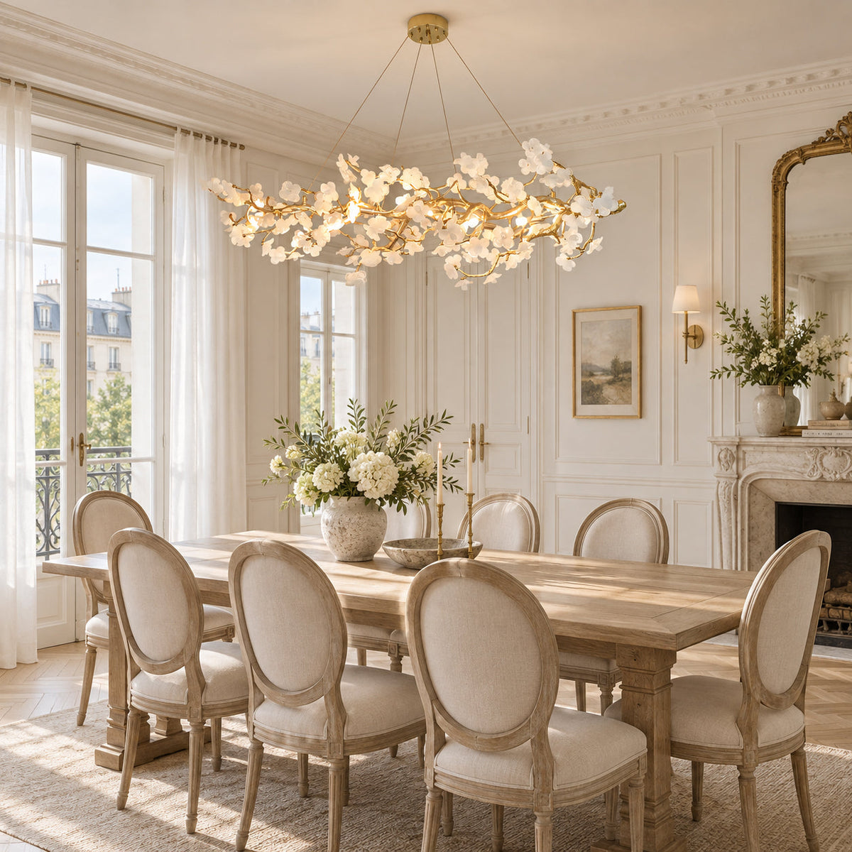 Farringstone Lustre Linéaire Sculptural À Fleurs – vue 2