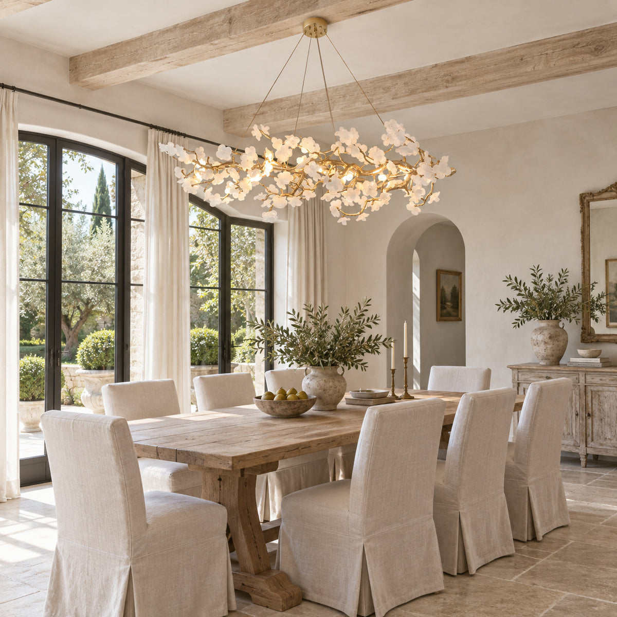 Farringstone Lustre Linéaire Sculptural À Fleurs – vue 6