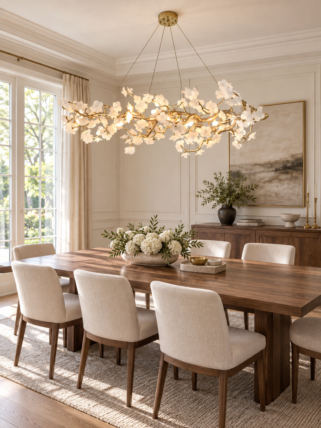 Farringstone Lustre Linéaire Sculptural À Fleurs – vue 5