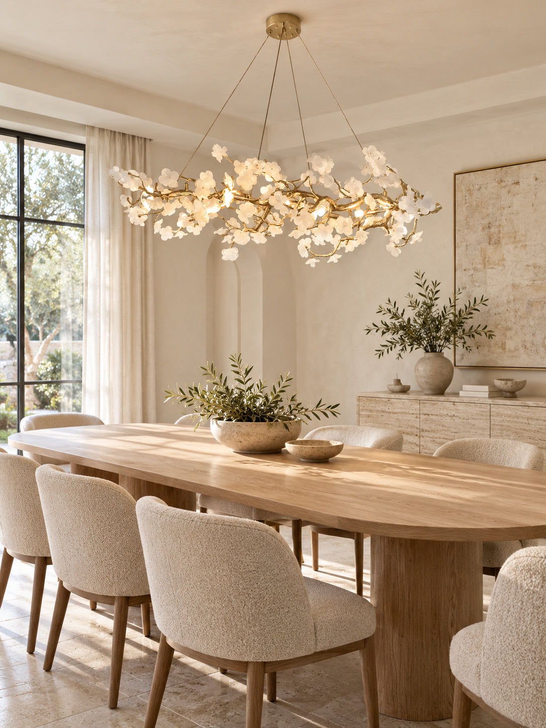 Farringstone Lustre Linéaire Sculptural À Fleurs – vue 4