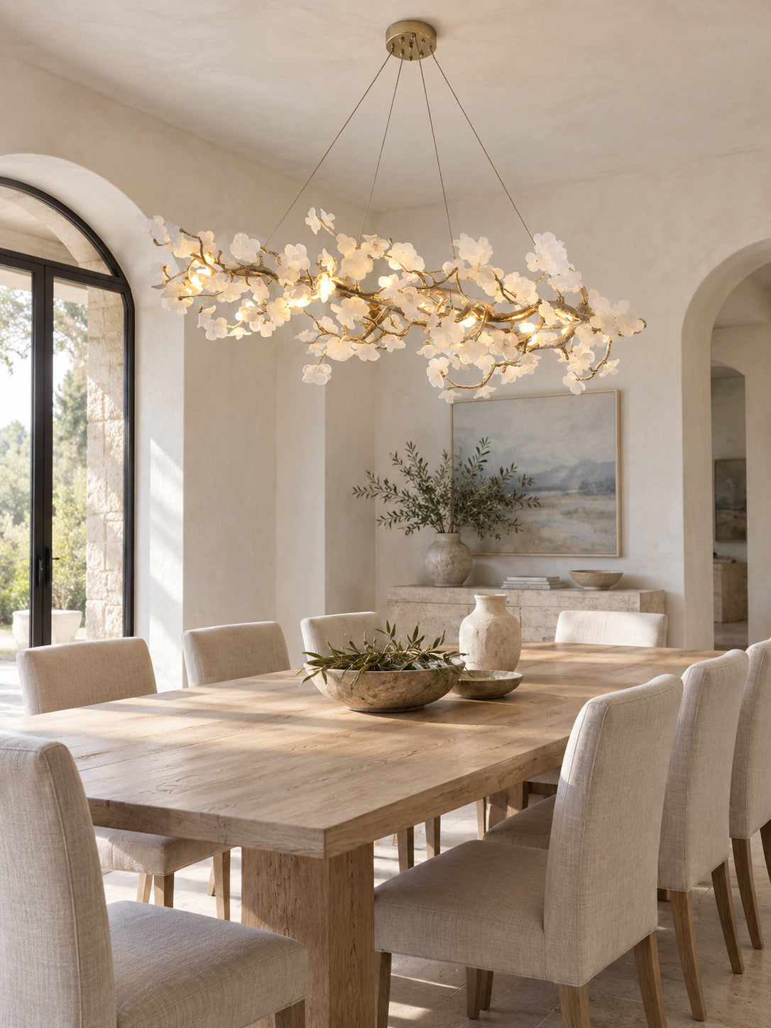 Farringstone Lustre Linéaire Sculptural À Fleurs – vue 10