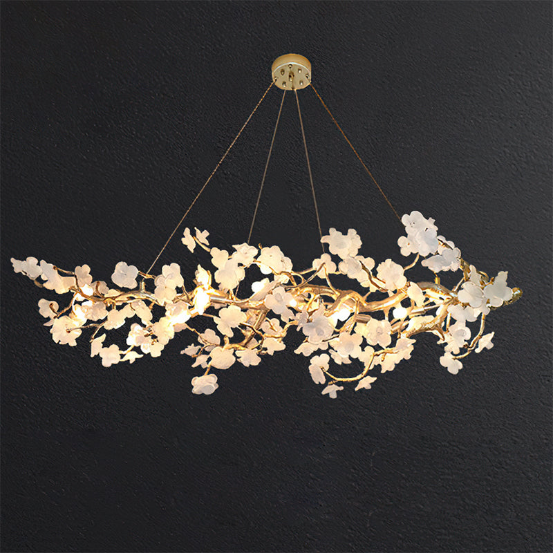 Farringstone Lustre Linéaire Sculptural À Fleurs