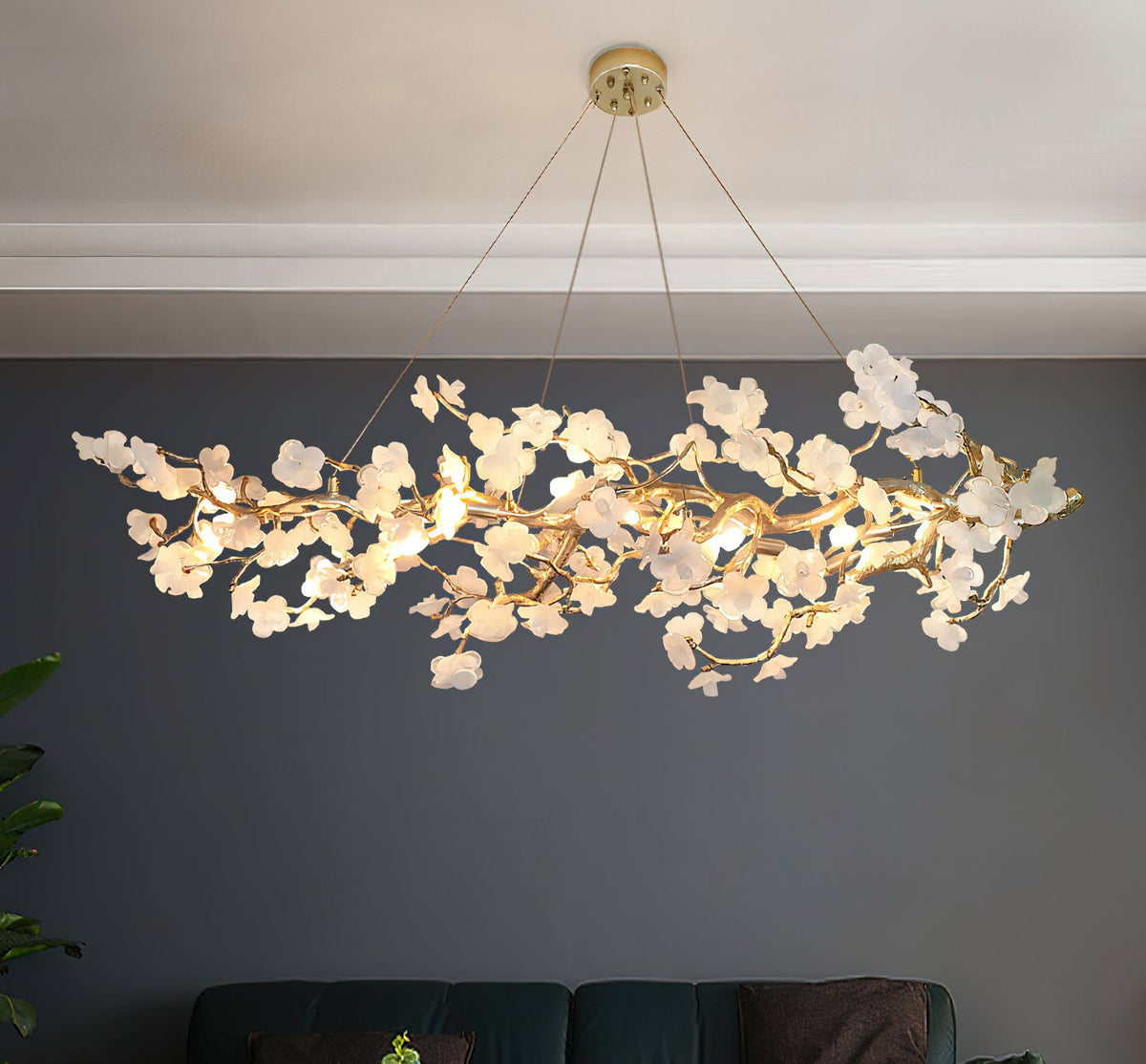 Farringstone Lustre Linéaire Sculptural À Fleurs – vue 17