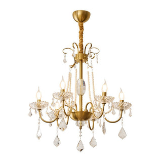 Evaria Lustre Traditionnel en Cristal Et Perles de Luxe