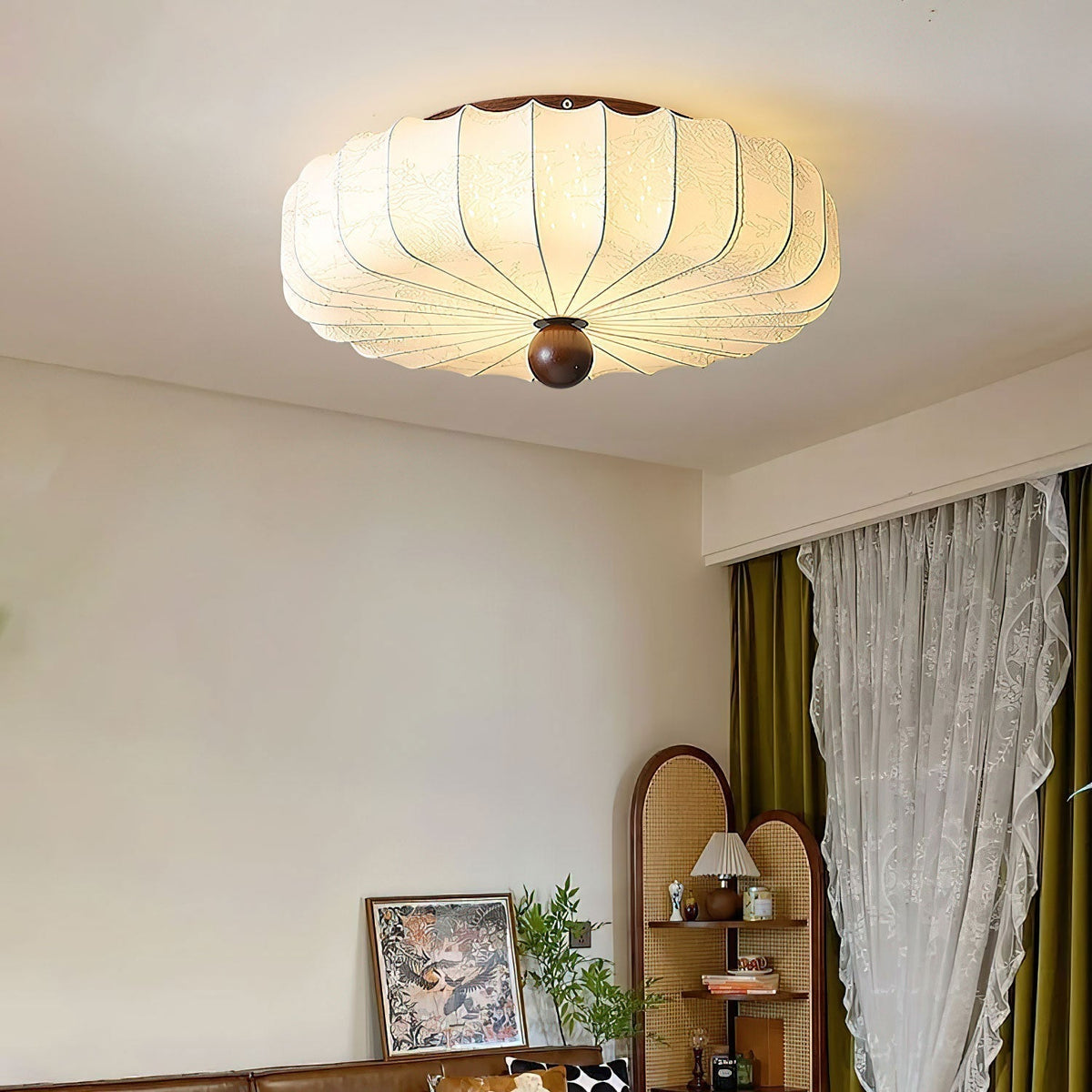 Lotus Tissu Mode Plafonnier Lumière