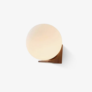 Icarara Applique murale moderne minimaliste en bois et verre Orb