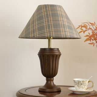 Orione Lampe de Table en Bois Et Tissu
