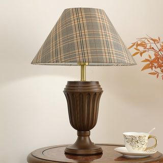 Orione Lampe de Table en Bois Et Tissu