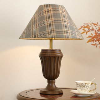 Orione Lampe de Table en Bois Et Tissu