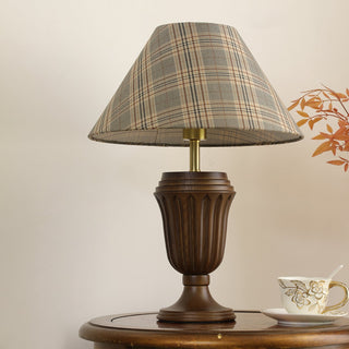Orione Lampe de Table en Bois Et Tissu