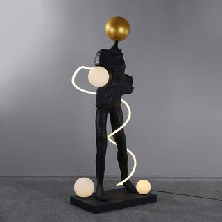 Nycaran Lampadaire Noir Sculptural