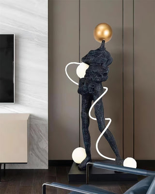 Nycaran Lampadaire Noir Sculptural
