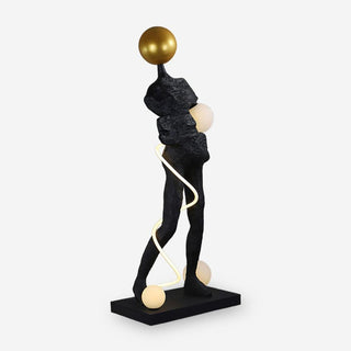 Nycaran Lampadaire Noir Sculptural