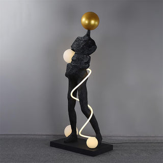 Nycaran Lampadaire Noir Sculptural