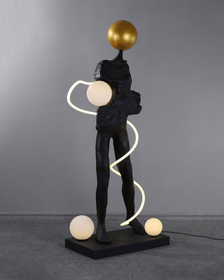 Nycaran Lampadaire Noir Sculptural