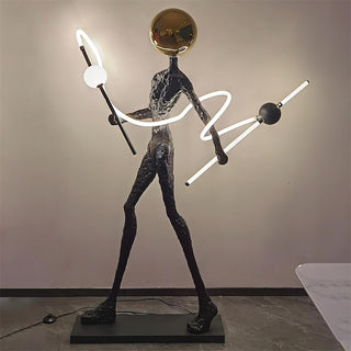 Nycaran Lampadaire Noir Sculptural