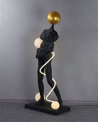 Nycaran Lampadaire Noir Sculptural