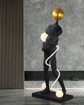 Nycaran Lampadaire Noir Sculptural