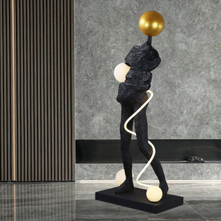 Nycaran Lampadaire Noir Sculptural