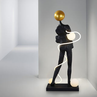 Nycaran Lampadaire Noir Sculptural