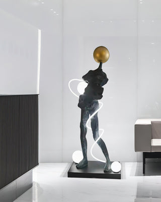 Nycaran Lampadaire Noir Sculptural