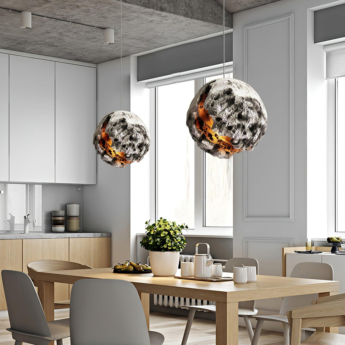 Vianenae Lampe Suspendue en Plastique Planète Irrégulière