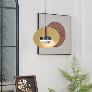 Solara Lampe suspendue ovale à anneau géométrique
