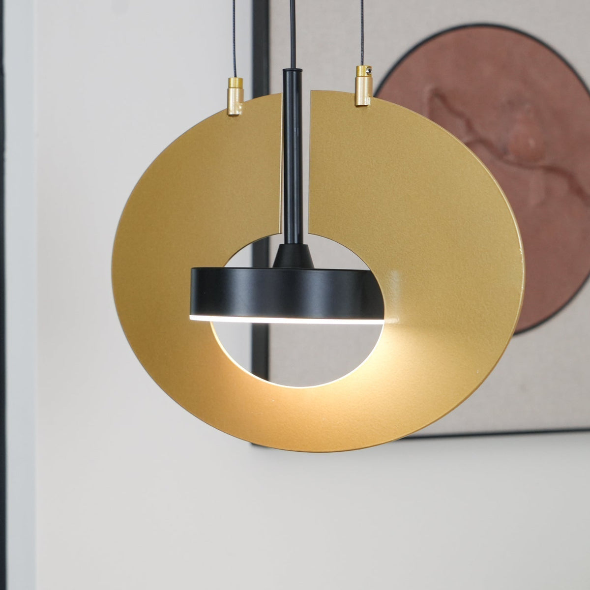 Lioresa Lampe suspendue ovale à anneau géométrique