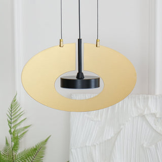 Solara Lampe suspendue ovale à anneau géométrique