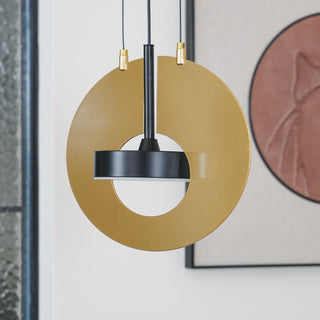 Solara Lampe suspendue ovale à anneau géométrique