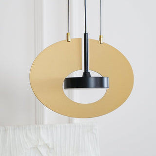 Solara Lampe suspendue ovale à anneau géométrique