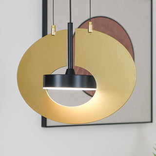 Solara Lampe suspendue ovale à anneau géométrique